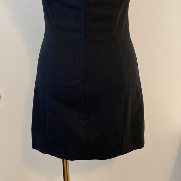 Denny Rose Black Mini Bow Neckline Dress Size Small - Picture 8 of 12